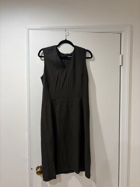 MM Lafleur Sleeveless V-Neck Midi Dress in Olive